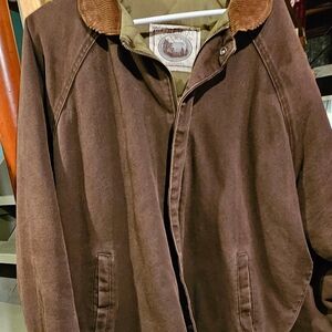Walls Brown Lightweight Shirt Jacket Sherpa Collar